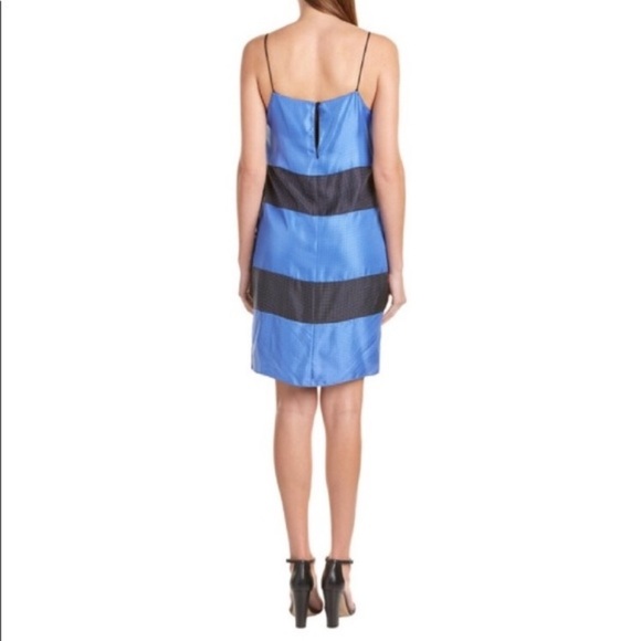 Rag & Bone Blue/Black Celeste Comb Harris Silk Polka Dot Shift Mini Dress, 4 - Picture 3 of 16